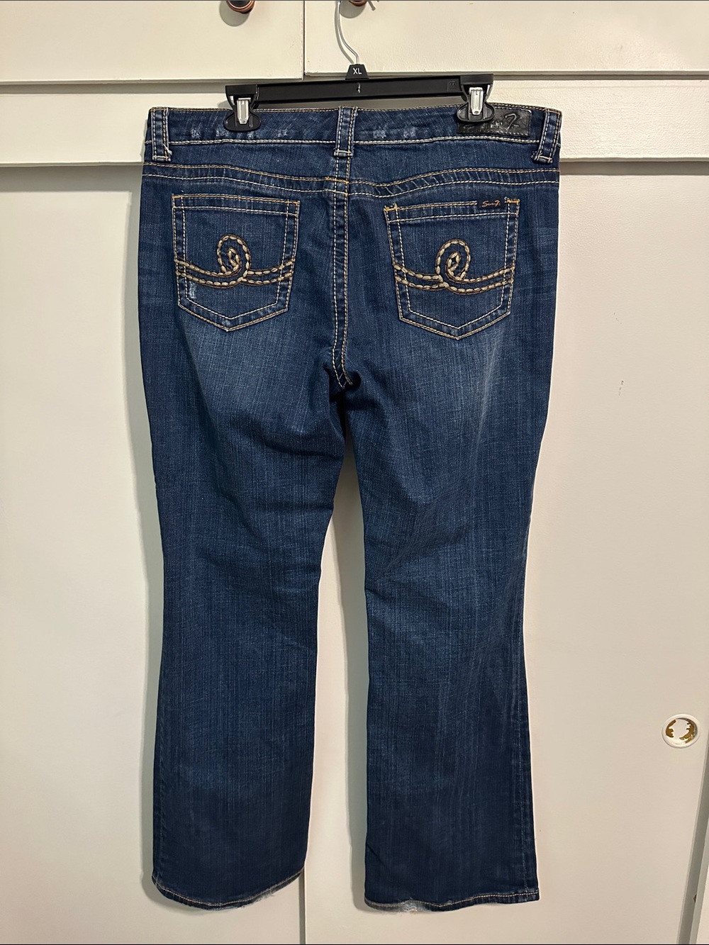 SEVEN BRAND Dark Blue Women's Straight-Leg Jeans